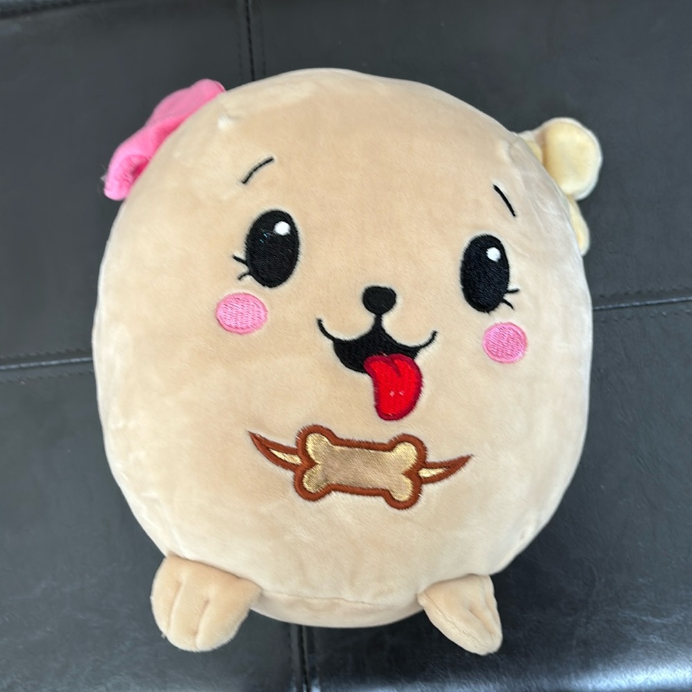 2017 Moose Pikmi Pops 8” Round Dog Bento Plush Stuffed Animal